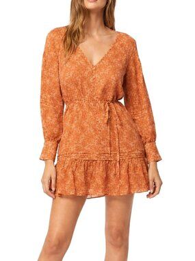 Joie Bree Caramel Multi Paisley Print Mini Silk Dress Size 4